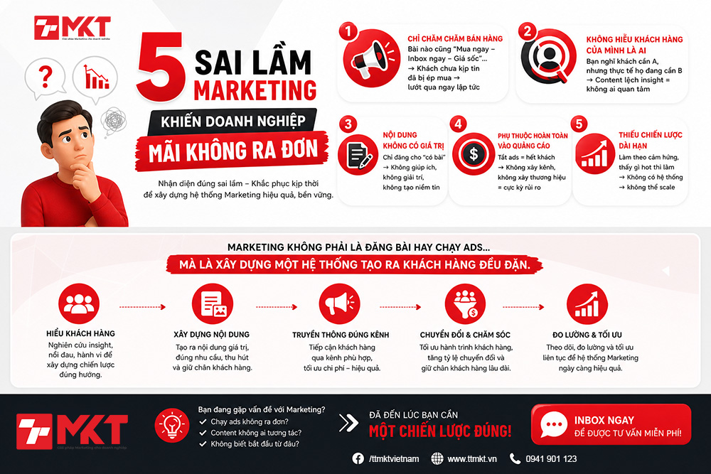 5 sai lầm marketing cơ bản